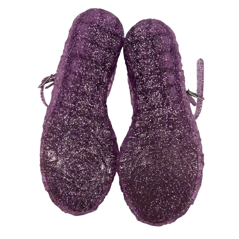 Purple Jelly Mary Jane Wedge Sandals Size 27 Girl’s